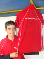 Jacques et son maillot des Jeunes de la FFCT